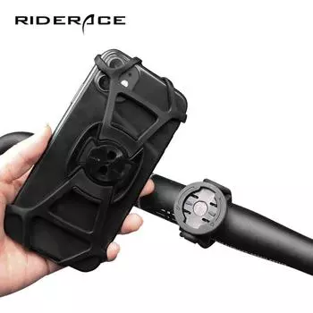 Держатель для телефона на велосипеде, крепление на руль для мобильного телефона на мотоцикле, регулируемое, вращающееся на 360 градусов, для горного велосипеда, кронштейн для смартфонов чёрный
