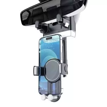 Держатель для телефона на зеркало заднего вида, Вращающиеся и выдвижные держатели для телефона для вашего автомобиля, Вращающееся на 360° регулируемое крепление для мобильного телефона One Size