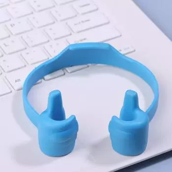 Держатель для телефона с большим пальцем вверх, подставка для большого пальца для мобильного телефона, портативная, эластичная, креативная, универсальная синий