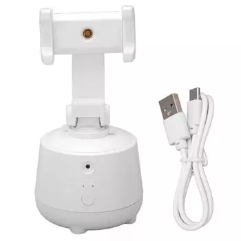 Держатель для телефона с функцией отслеживания, поворот на 360 градусов, вид сверху и снизу на 37 градусов, телефон с функцией автоматического отслеживания лица