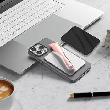 Держатель для телефона с клеем для губной помады подходит для Viral Rhode Lip Tint Make-Up Silicone Phone Case для iPhone 15 14 13 12 фиолетовый