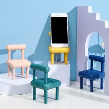 Держатель для телефона с тремя дизайнерскими канавками по краям. Тонкая работа. Гладкая и непростая цветовая гамма Morandi. Настольный компьютер. розовый