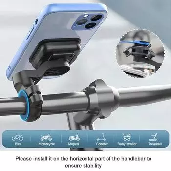 Держатель для телефона с вращением на 360° для мотоцикла, велосипеда, ударопрочного горного велосипеда, скутера, руля велосипеда, телефона, навигации красный