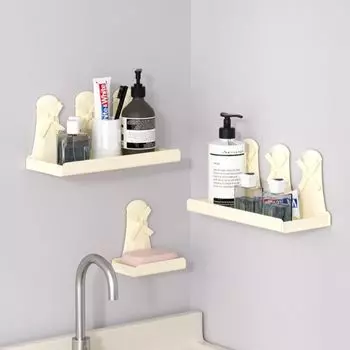Держатель для телефона, стойка для хранения, настенная полка без отверстий, поддон для ванной комнаты, полки для общежития style 1