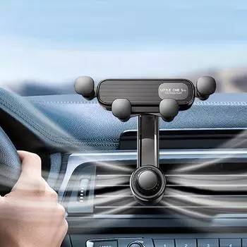 Держатель для телефона в машину, автомобильный держатель для телефона, крепление на вентиляционную решетку автомобиля, держатель для мобильного телефона с функцией Hands Free для автомобиля, подходит для всех видов автомобильных креплений чёрный