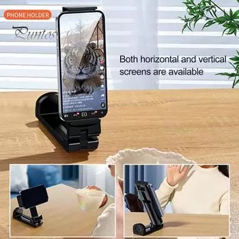 Держатель для телефона в самолете с регулировкой угла наклона, противоскользящее крепление для телефона с функцией громкой связи для путешествий и полетов чёрный