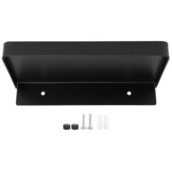 Держатель для телефона в ванной комнате, настенный, толстая полка для хранения телефона, туалетный аксессуар 185x90 мм, черный чёрный