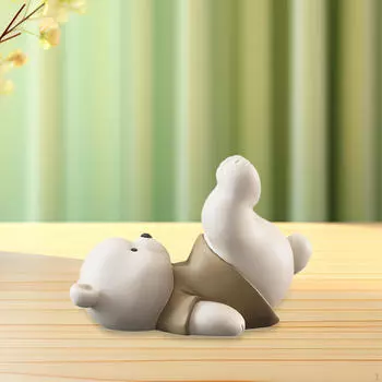 Держатель для телефона в виде медведя, статуэтка животного, поделки, подарочная коллекция, скульптура из смолы, статуэтка для спальни