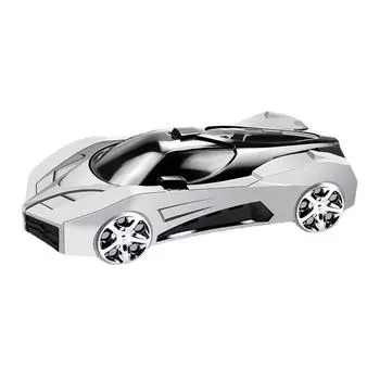 Держатель для телефона в виде модели автомобиля, крутой спортивный дизайн, нескользящий, вращающийся на 360 градусов, держатель для телефона в центральной консоли серебряный