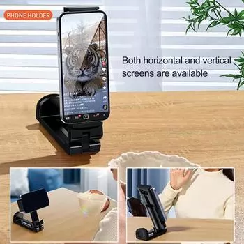 Держатель для телефона Yousheng Airplane Phone Holder Mount с регулировкой угла наклона, противоскользящий держатель для телефона Hands-Free Travel Phone Clip Stand для полетов чёрный