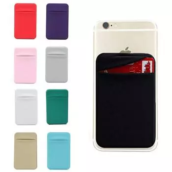 Держатель для телефонных карт, клейкий, прочный, из бесследной лайкры, задняя крышка для телефона, держатель для сотовых карт, мобильный телефон светло-зеленый