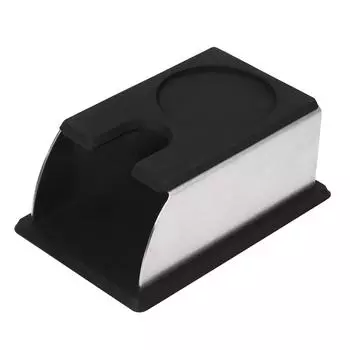 Держатель для темперирования кофе Подставка для кофемашины Стойка для инструмента из нержавеющей стали Силикон (черный)