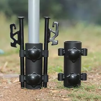 Держатель для тента, регулируемый держатель для тента для кемпинга, ветрозащитный шест для тента из нержавеющей стали, фиксированная трубчатая стойка, аксессуары для палаток оранжевый