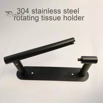 Держатель для туалетной бумаги для ванной комнаты, прочный, несущий настенный поворотный замок с защелкой, простая установка, держатель для рулона салфеток чёрный