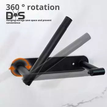 Держатель для туалетной бумаги для ванной комнаты с поворотным замком-защелкой, легко чистится, легко устанавливается, настенный держатель для рулонной бумаги чёрный