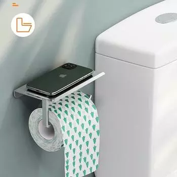 Держатель для туалетной бумаги из алюминиевого сплава, вешалка для салфеток, держатель для салфеток в ванной комнате, полка для хранения в ванной, аксессуары для ванной комнаты чёрный