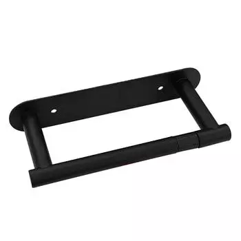 Держатель для туалетной бумаги из нержавеющей стали, не требующий сверления, держатель для рулона туалетной бумаги, настенная стойка для салфеток, аксессуары для ванной комнаты чёрный