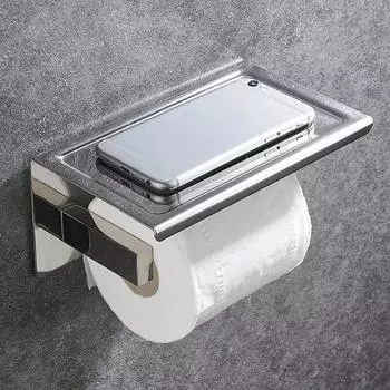 Держатель для туалетной бумаги из нержавеющей стали, держатель для туалетной бумаги, настенный держатель для туалетной бумаги, держатель для телефона, держатель для бумажных полотенец для дома серебряный