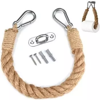 Держатель для туалетной бумаги из пеньковой веревки, настенный, винтажный, для хранения туалетной бумаги в ванной 1