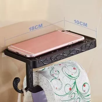 Держатель для туалетной бумаги, настенная полка для телефона, винтажная классическая ванная комната, антикварная коробка для рулонов салфеток, аксессуары для ванной комнаты белый