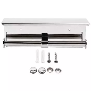 Держатель для туалетной бумаги, настенный, двухсторонний, держатель для туалетной бумаги из нержавеющей стали 304 для ванной комнаты