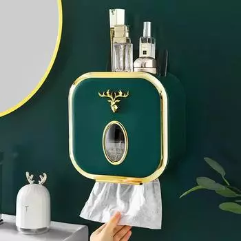 Держатель для туалетной бумаги настенный светильник роскошная коробка для салфеток водонепроницаемый лоток для туалетной бумаги держатель для рулонов бумажных полотенец ящик для хранения в ванной