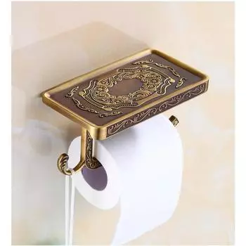 Держатель для туалетной бумаги настенный винтажный классический антикварный латунный рулон для ванной комнаты, коробка для салфеток, аксессуары для ванной комнаты коричневый