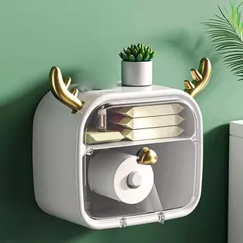 Держатель для туалетной бумаги с настенным креплением зелёный