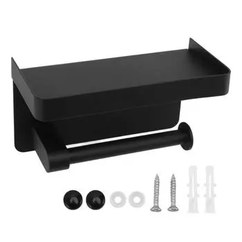 Держатель для туалетной бумаги с полкой из нержавеющей стали в минималистском стиле, настенный водонепроницаемый унитаз