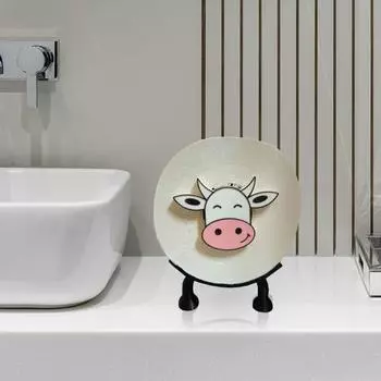 Держатель для туалетной бумаги с забавным дизайном в виде коровы, простая сборка, универсальный держатель для туалетной бумаги