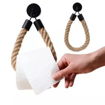 Держатель для туалетной бумаги в стиле ретро, самоклеящийся, установка без сверления, многофункциональная вешалка для полотенец, подставка для рулонов бумаги, украшение для ванной комнаты чёрный