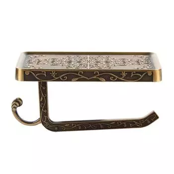 Держатель для туалетной бумаги в стиле ретро с полкой для телефона и держателем для полотенец United States