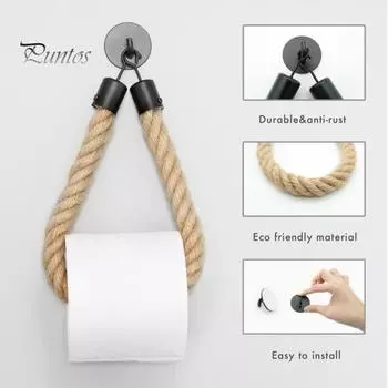 Держатель для туалетной бумаги в стиле ретро, самоклеящийся, установка без сверления, многофункциональная вешалка для полотенец, подставка для рулонов бумаги, украшение для ванной комнаты чёрный