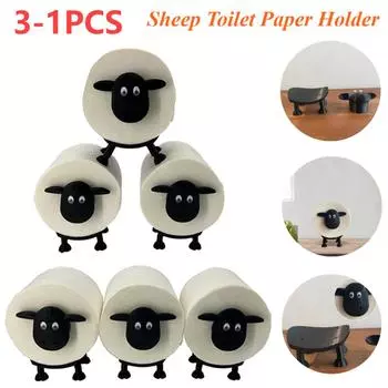 Держатель для туалетной бумаги в виде овцы, бытовая смола, прекрасная коробка для салфеток в виде овцы, штабелируемая для дома, ванной комнаты, спальни, туалетного столика, тумбочки