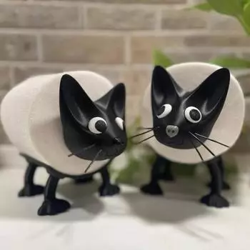 Держатель для туалетной бумаги в виде животного, отдельно стоящий держатель для туалетной бумаги в виде мультяшной овцы, 3D-печатный держатель для туалетной бумаги в виде свиньи или кошки для декора ванной комнаты, хранение рулонов салфеток 1pc Little Pig