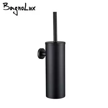 Держатель для туалетной щетки, матовый черный, аксессуары для ванной комнаты, фурнитура, нержавеющая сталь, настенное крепление, инструмент для чистки, прочный, вертикальный