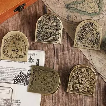 Держатель для учетной записи Винтажная цветочная фея металлический зажим для записей журнал коллаж прочный металлический Hands-Free