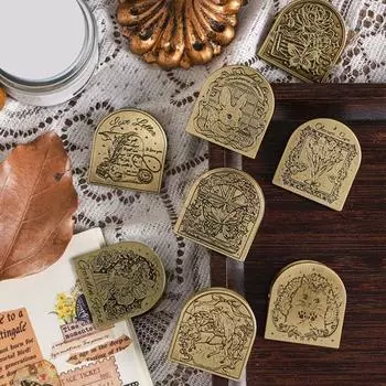 Держатель для учетной записи Винтажная цветочная фея металлический зажим для записей журнал коллаж прочный металлический страница для ручек