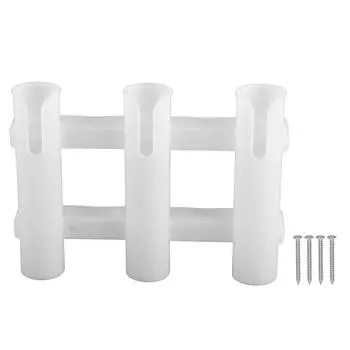 Держатель для удочки ABS 3-трубчатый кронштейн для удочки рыболовные принадлежности для пресноводного морского каяка белый