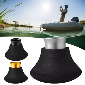 Держатель для удочки из алюминиевого сплава с подкладкой из ЭВА, конический держатель для удочки, подушка для стоячей рыбалки, аксессуары для глубоководной рыбалки серебряный