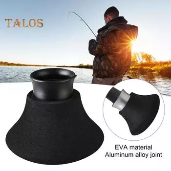 Держатель для удочки из алюминиевого сплава с подкладкой из ЭВА, конический держатель для удочки, подушка для стоячей рыбалки, аксессуары для глубоководной рыбалки серебряный