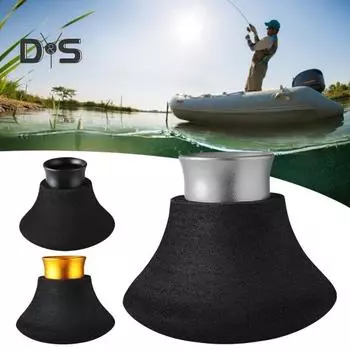 Держатель для удочки из алюминиевого сплава с подкладкой из ЭВА, конический держатель для удочки, подушка для стоячей рыбалки, аксессуары для глубоководной рыбалки серебряный