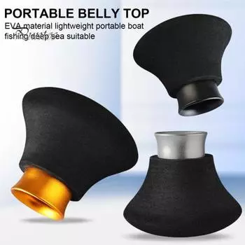 Держатель для удочки из алюминиевого сплава с подкладкой из ЭВА, конический держатель для удочки, подушка для стоячей рыбалки, аксессуары для глубоководной рыбалки чёрный