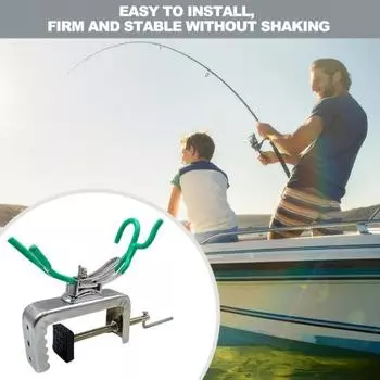 Держатель для удочки из нержавеющей стали, вращающийся на 360 градусов, регулируемый, прочный, с зажимом, подставка для удочки, аксессуары для рыбалки на плоту и лодке