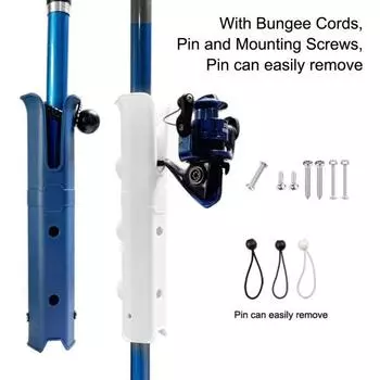 Держатель для удочки с эластичным тросом, регулируемый винт, прочный рыболовный стул, каяк синий