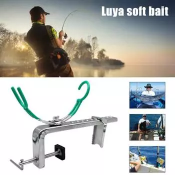 Держатель для удочки с зажимом, угол вращения 360 градусов, регулируемый, прочный, для плота, лодки, удочки, крепление на стойку, рыболовные принадлежности