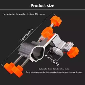 Держатель для удочки, зажим для стула, кронштейн с фиксированным зажимом, держатель для удочки, инструмент для рыболовных снастей для плота, каноэ, дрейфа, морской рыбалки 5