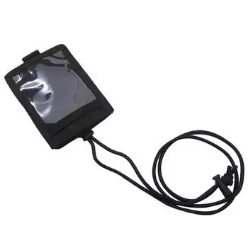 Держатель для удостоверений личности, армейский тактический многофункциональный портативный чехол для удостоверений личности, нашивка на шею, ремешок и органайзер для кредитных карт One Size чёрный