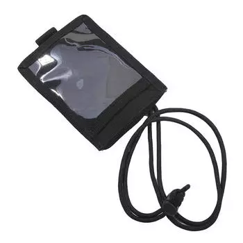 Держатель для удостоверений личности, армейский тактический многофункциональный портативный чехол для удостоверений личности, нашивка на шею, ремешок и органайзер для кредитных карт One Size чёрный