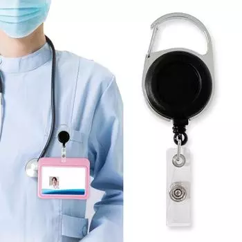 Держатель для удостоверения личности, металлический брелок премиум-класса с защитой от потери, кольцо, зажим для ремня, ремешки, канцелярские товары